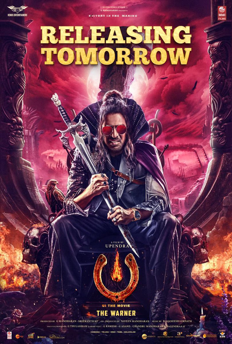 MilagroMovies's tweet image. #UiTheMovie Releasing Tomorrow 

#UiTheMovieOnDec20th 
#UppiDirects #Upendra