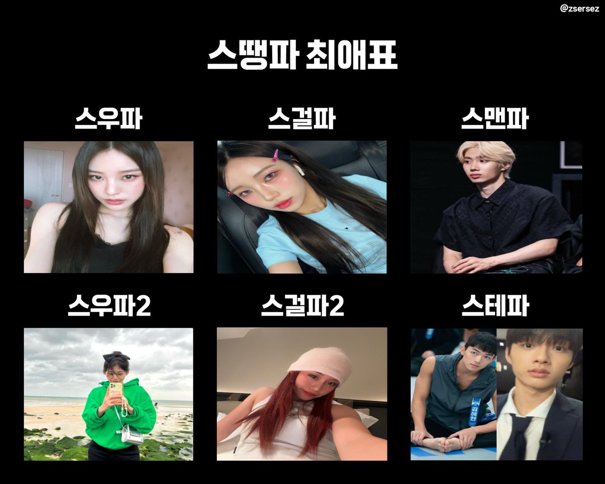 스땡파 시리즈 최애즈 😻

순서대로
노제 김유진 이인선 러셔 미야비 김혜현전태후 ♡