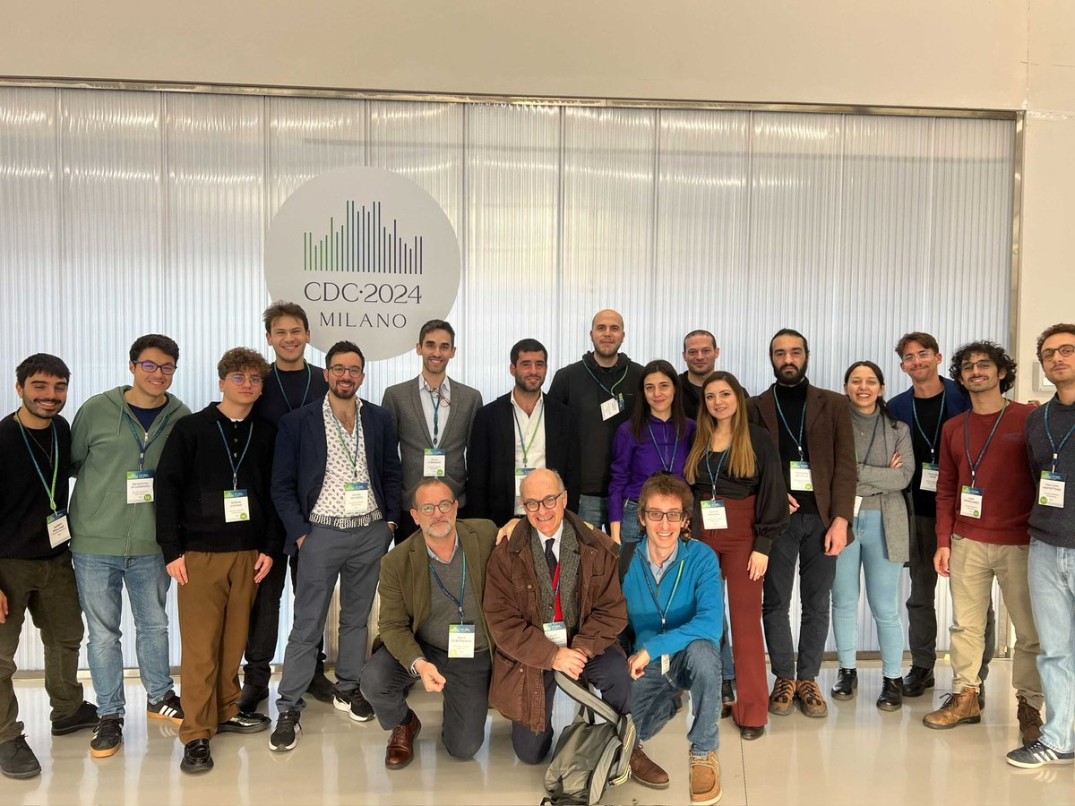 Mario di Bernardo (@mdiberna) on Twitter photo Wrapping up an incredible week at @IEEECDC2024 in Milano! 🇮🇹 Proud of our research group's contributions and achievements. The future of control theory is bright! Thank you Milano for hosting, and <a href="/CSSIEEE/">IEEE Control Systems Society</a> for bringing the control community together. Until next year! 🚀 #CDC2024 Wrapping up an incredible week at @IEEECDC2024 in Milano! 🇮🇹 Proud of our research group's contributions and achievements. The future of control theory is bright! Thank you Milano for hosting, and <a href="/CSSIEEE/">IEEE Control Systems Society</a> for bringing the control community together. Until next year! 🚀 #CDC2024