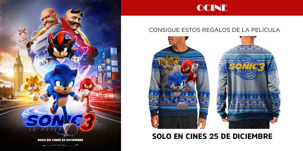 ocine_es's tweet photo. ¡Consigue uno de estos 5 jerséis de #Sonic3!
Para participar:
🐦 ¡Síguenos! (@ocine_es)
🔁 RT
🗨 Menciona a la persona más navideña y fan de Sonic que conozcas
📃 BBLL ➡ https://t.co/J0II1hOiUM 
📅 Finaliza el 1/1 📅 https://t.co/cvEiMPtvo0