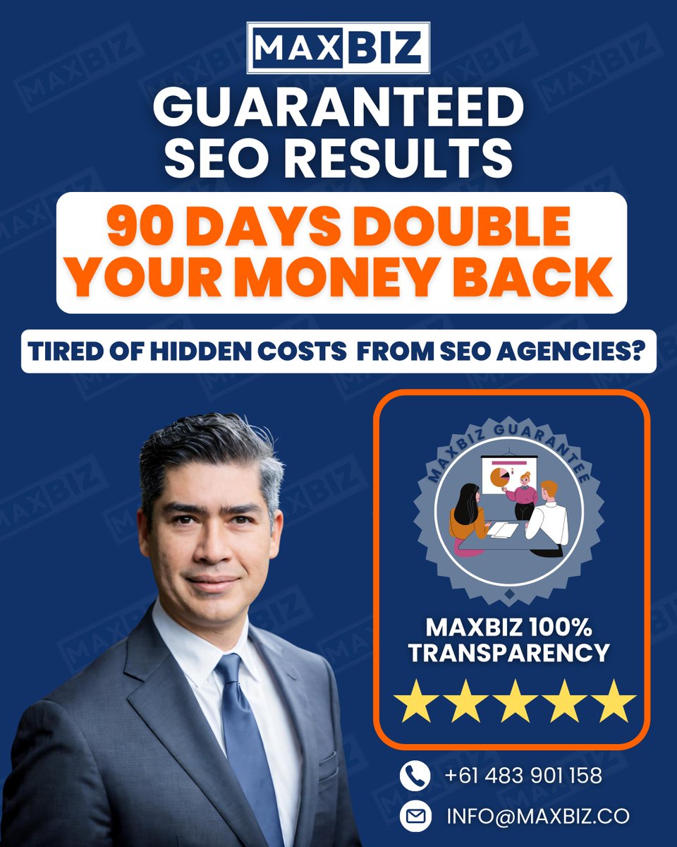 MaxBiz_SEO's tweet image. Tired of hidden SEO costs and unclear results? 🙄 At Max Biz, we believe in 100% transparency—no surprises, just real, measurable results! 🚀

📈 More traffic
🔍 Higher rankings
💡 More leads

#MaxBiz #SEO #Transparency #DigitalMarketing #GrowYourBusiness #MoreLeads #LessEffort