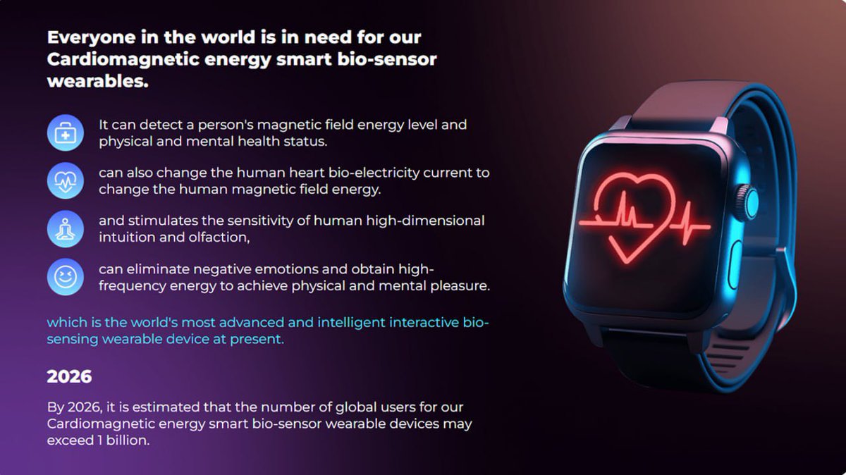 WHF is not only a coin, but also a good project which can provide humans necessary Cardiomagnetic energy wearables
