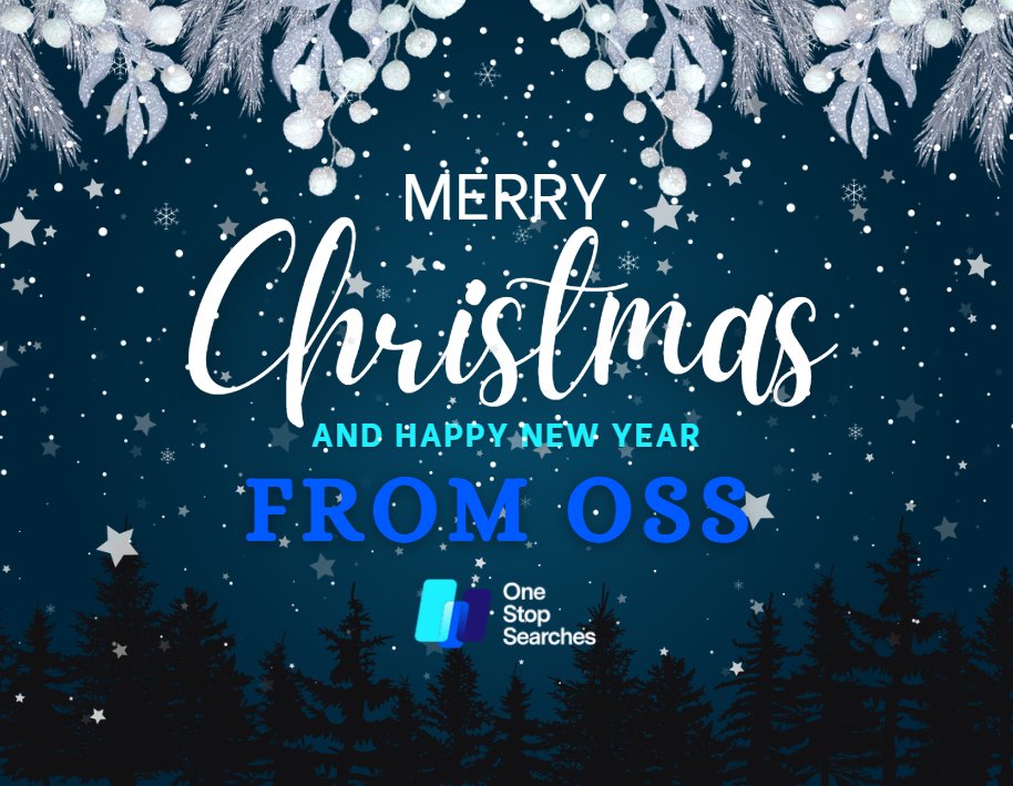 Merry Christmas and a happy New Year from the One Stop Searches team! Looking forward to another year full of great partnerships and revolutionising the world of conveyancing. #oss #holidayseason #ConveyancingSearches