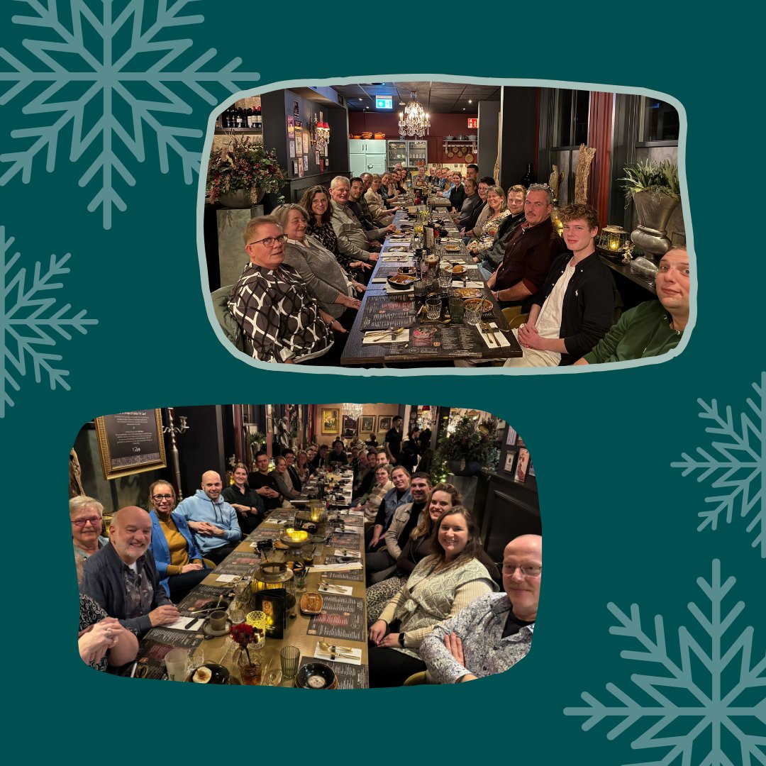 Gisteravond gingen we met bíjna het hele Betteld-team uit eten! 🍽️ We waren met zóveel, dat we niet eens op de foto pasten. 

We zijn dankbaar dat we zo'n mooi team hebben die met z'n allen dit fijne bedrijf laten draaien! 💚 🙏🏻