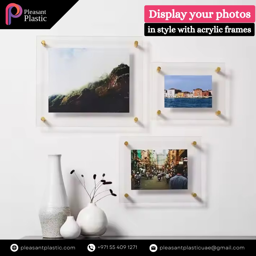 PleasantPlastic's tweet image. Frame your cherished memories in style with our acrylic photo frames. A perfect touch for home or office walls.
Visit us at: pleasantplastic.com

#pleasantplastic #acrylicframes #photodisplay #homedecoruae #interiorideas #photoofthedayuae #wallartdesign #acrylicart