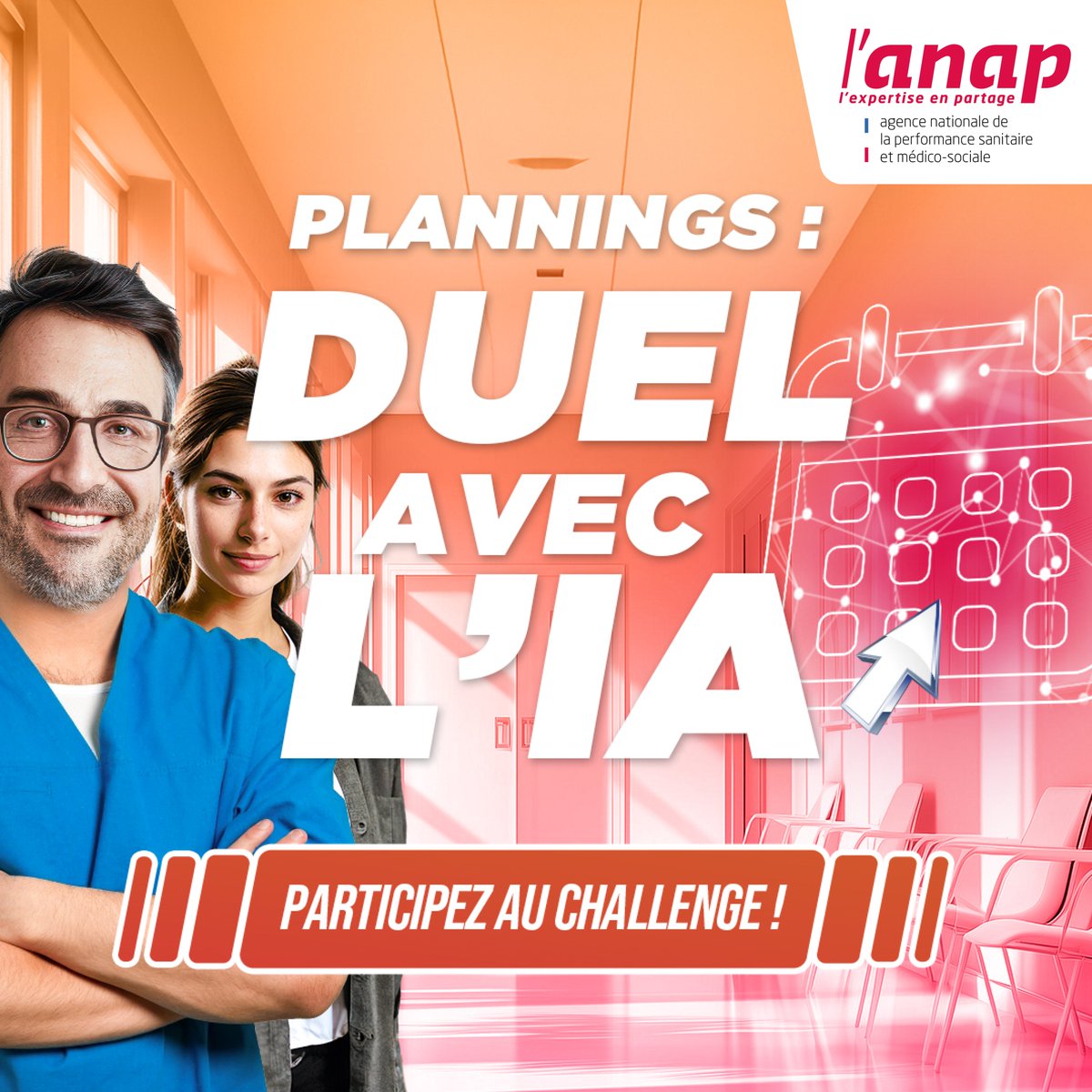 📊 Saviez-vous que plus de 50 % de votre temps est dédié à la gestion des plannings ?

L’Anap organise un challenge pour tester les compétences des professionnels des plannings hospitaliers face à des solutions d’#IA.

⏳ Candidatez avant le 6/01/25 👉 anap.fr/s/article/Plan…