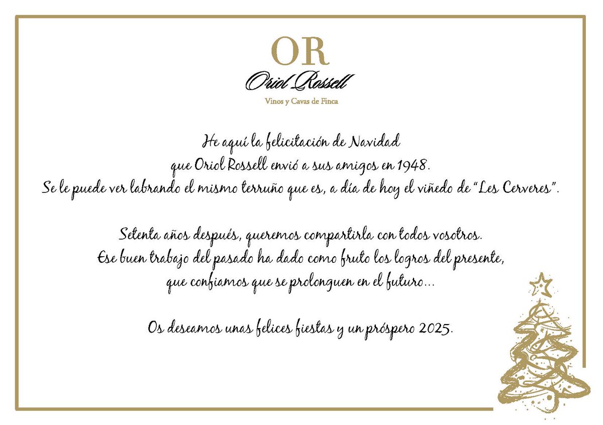 La familia y equipo de Oriol Rossell os desea feliz Navidad