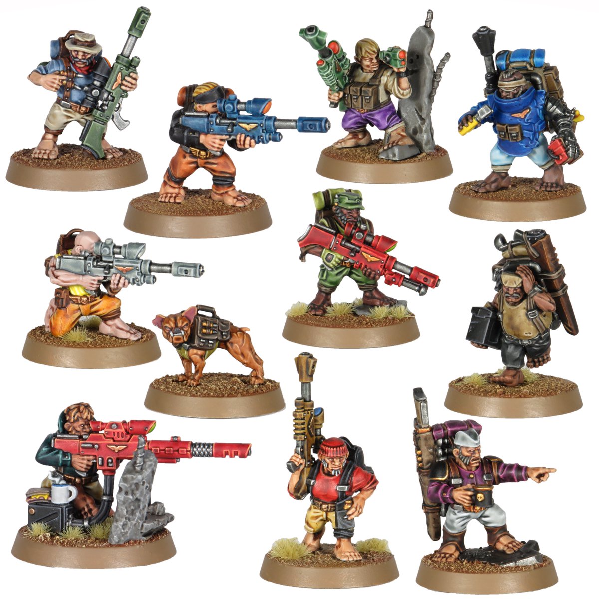 Vincent Knotley (@vincentknotley) on Twitter photo Order up!
When <a href="/warhammer/">Warhammer Official</a> sent Kill Team Brutal and Cunning my way and, after painting the Orks, I went straight into painting the Ratling Snipers.
And here they are! All done in 10 colour schemes, ready to sneak/snipe their way to your eyes.
#warhammercommunity #killteam #adwip Order up!
When <a href="/warhammer/">Warhammer Official</a> sent Kill Team Brutal and Cunning my way and, after painting the Orks, I went straight into painting the Ratling Snipers.
And here they are! All done in 10 colour schemes, ready to sneak/snipe their way to your eyes.
#warhammercommunity #killteam #adwip