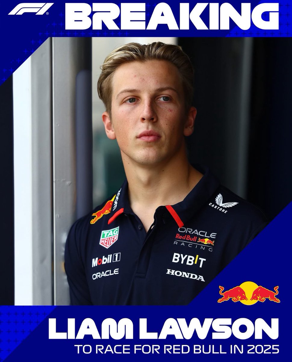 amitf1fan's tweet photo. Lawson Confirmed as Max Verstappen’s Team mate at Redbull Racing. https://t.co/GFXAG2poKZ