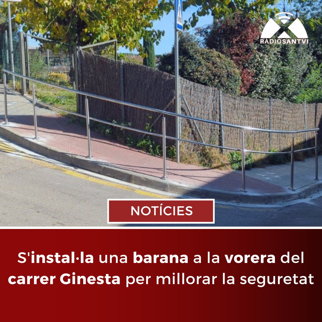 👷 La mesura té per objectiu protegir als vianants del tràfic rodat i evitar les caigudes, especialment de les persones grans, que no tenien cap punt de subjecció

ℹ️ Més informació a ràdiosantvi.cat