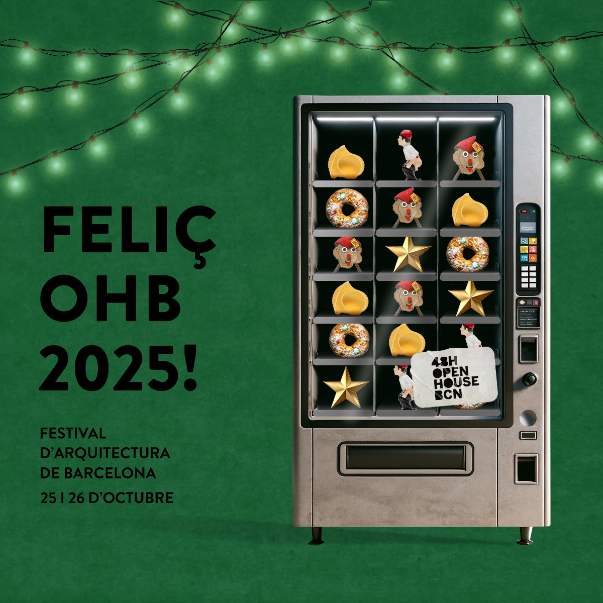 ✨ Aquests dies de festa i celebració volem donar-vos les gràcies per la vostra fidelitat i suport al #48hOpenHouseBcn. I per celebrar-ho us avancem un regalet 😊

🎁 Les dates de l'#OHB25! 
📅 25 i 26 d’octubre del 2025

Bones festes i per un any nou ple d’arquitectura! 🎄✨