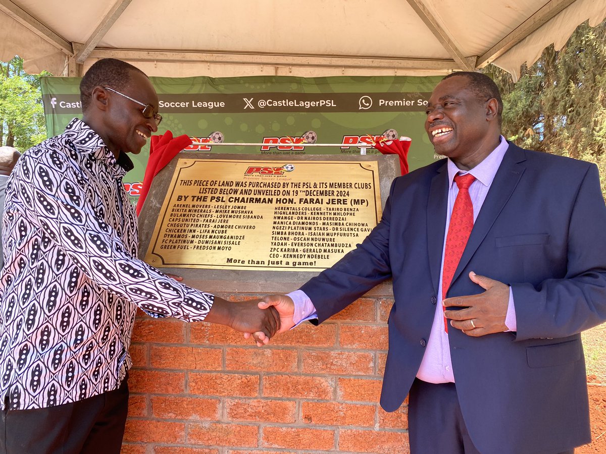 A serious and bold statement of intent by <a href="/CastleLagerPSL/">Castle Lager PSL ZW</a> to break ground at the new football league permanent office complex in Borrowdale.
Congratulations Zim Premier Soccer League on this milestone achievement. 
<a href="/online_zifa/">Zimbabwe Football Association</a>