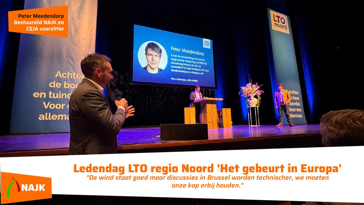 LEDENDAG | Op donderdag 12 december vond de ledendag van LTO Noord plaats. Het thema van deze dag was 'Het gebeurt in Europa'. Peter Meedendorp sprak hier over de goede wind die in brussel staat in bestuurlijke zin, maar dat het aan ons is om nu stappen te zetten op uitdagingen.
