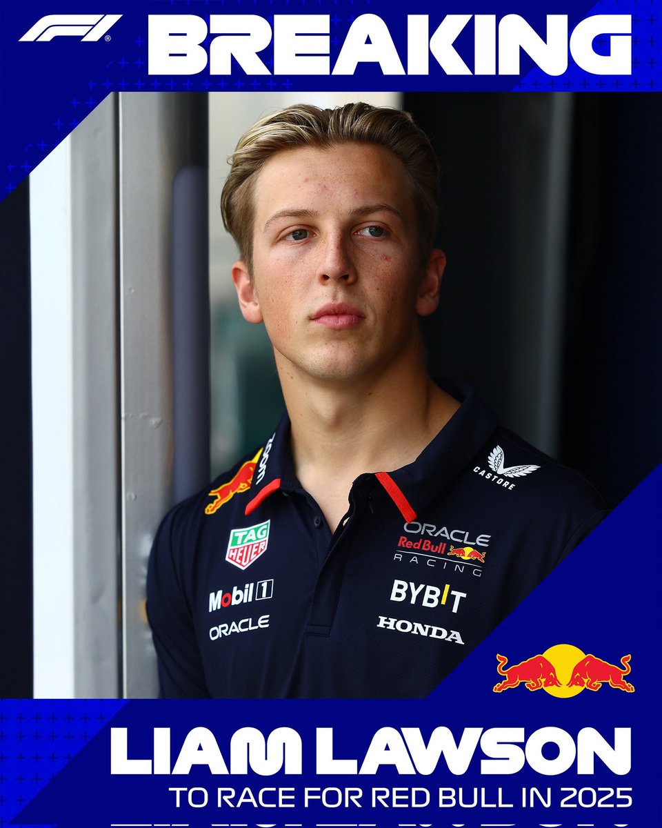 JB_RBPaddockF1's tweet photo. Yes!! Long overdue but here we are...FINALLY!
I am so happy for you @LiamLawson30 

Welcome to the @redbullracing paddock! Give  it everything you have in 2025!

#redbullracing #2025grid #liamlawson #LL30 #car30 #car1 #maxverstappen https://t.co/xJBXGoc9Qr