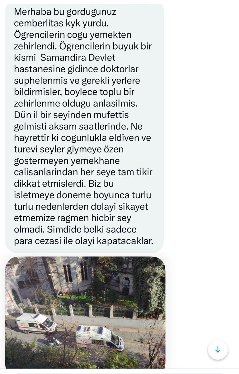 Ankara_kusu1's tweet image. Çemberlitaş KYK yurdunda kalan öğrenciler yemekten zehirlenmiş