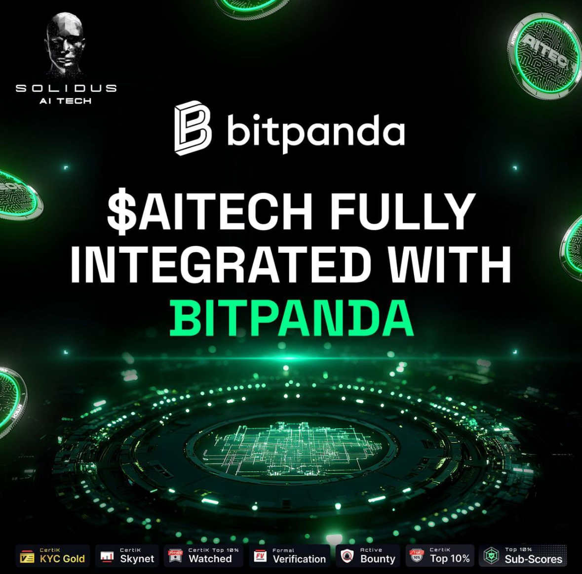 CryptoDefiGems's tweet photo. Huge, $AITECH now fully integrated on @Bitpanda_global ����

Deposits and withdrawals now live and good to go!

https://t.co/sgMRiJigDE https://t.co/xoQ7sDYChY