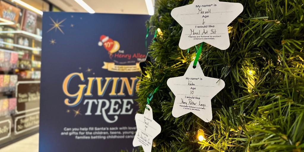 This Christmas, we've partnered with The Henry Allen Trust to give back this season - thank you to everyone who has donated at our Wishing Well or the Giving Tree!

These donations go towards bringing happiness to families facing Childhood Cancer 🤍

ow.ly/MAm850UsAGe