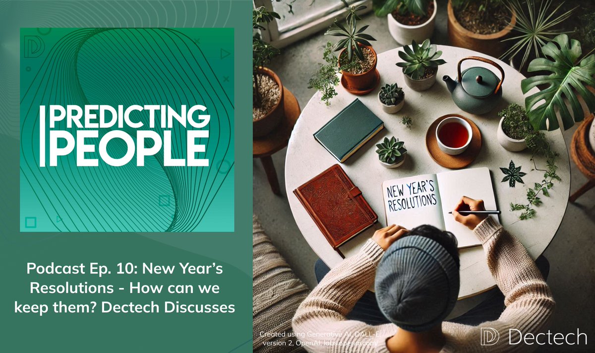📣NEW PREDICTING PEOPLE PODCAST EPISODE 📣 In this episode of our #PredictingPeoplePodcast, Dectech's Professor Nick Chater and Dr Henry Stott discuss keeping #NewYearsResolutions from the lens of cognitive science. Listen here: buff.ly/4gmIf8Y
