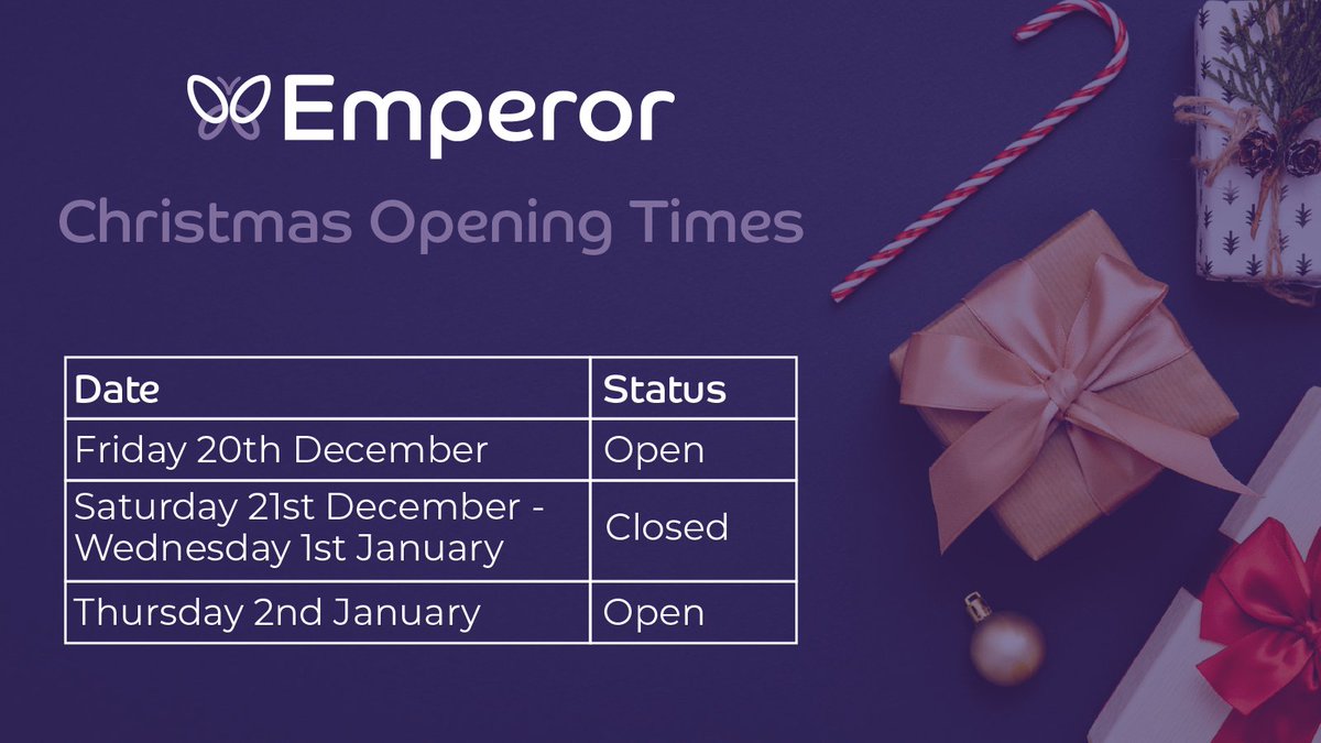 Our phone line will be closed during the holiday, we hope everyone has a wonderful Christmas &amp; New Year!

#Christmas #holidayseason