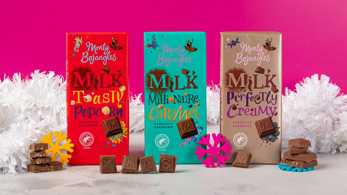 Monty Bojangles (@montybojangles) on Twitter photo Which bar will be the star of your Christmas? ✨ 🎁
🍿 Milk Toasty Popcorn
🧡 Milk Millionaire Caramel
🍫 Milk Perfectly Creamy
Available at <a href="/sainsburys/">Sainsbury's</a> <a href="/waitrose/">Waitrose & Partners</a> <a href="/amazon/">Amazon</a> Which bar will be the star of your Christmas? ✨ 🎁
🍿 Milk Toasty Popcorn
🧡 Milk Millionaire Caramel
🍫 Milk Perfectly Creamy
Available at <a href="/sainsburys/">Sainsbury's</a> <a href="/waitrose/">Waitrose & Partners</a> <a href="/amazon/">Amazon</a>
