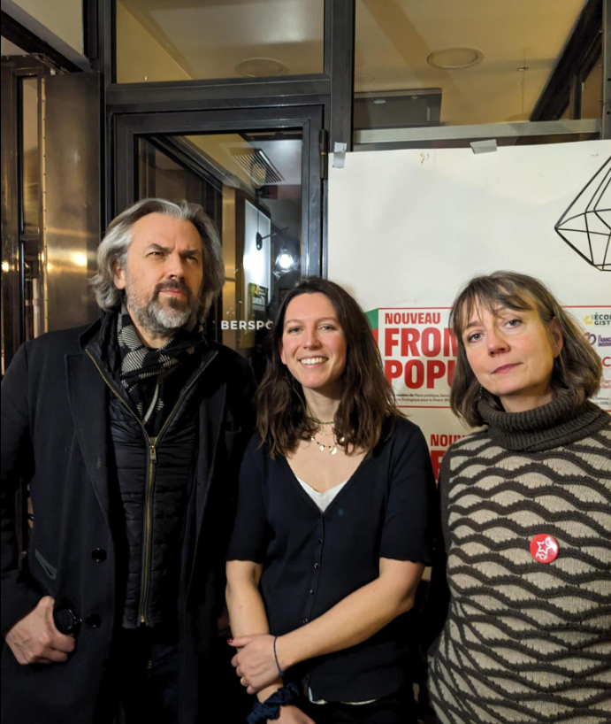 Lancement de campagne à Boulbi. Pauline, Isabelle et Aymeric Caron
<a href="/Pauline_RF/">Pauline Rapilly Ferniot</a>