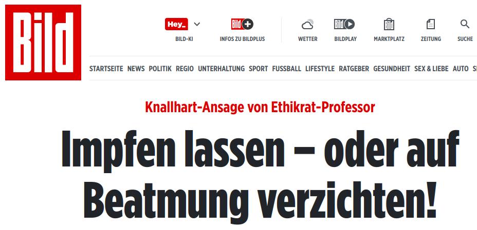 Heute vor 4 Jahren - 10 Tage vor(!) Impfstart:

"Prof. Dr. Wolfram Henn (59), Humangenetiker der Saarland-Uni und  Mitglied des Ethikrats der Bundesregierung, hat einen Brandbrief an alle  Corona-Impf-Verweigerer geschrieben."

bild.de/bild-plus/poli…