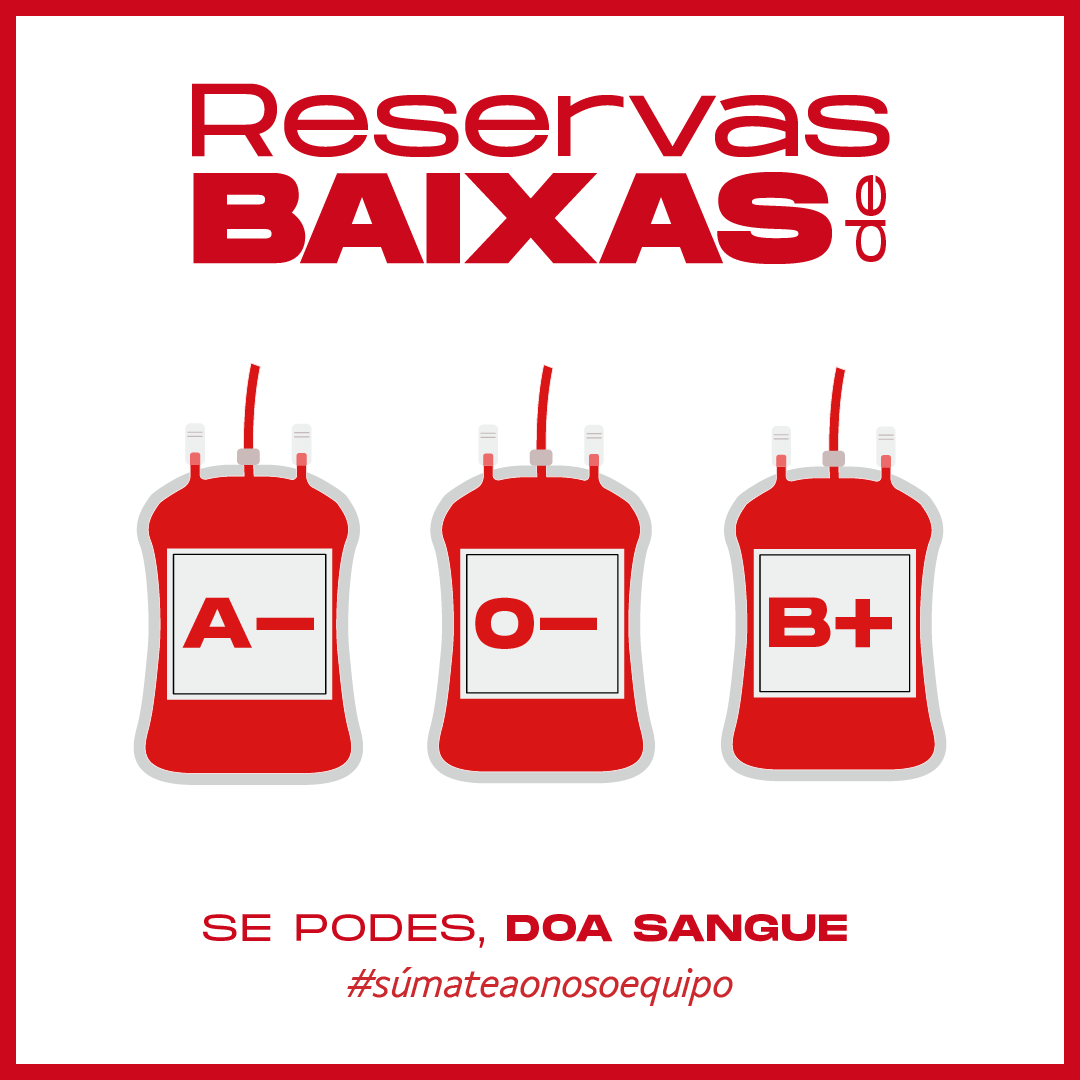doadoressangue's tweet photo. 🩸Temos as #reservasbaixas dos grupos 🅰️ NEGATIVO 0️⃣ NEGATIVO 🅱️ POSITIVO
Se é o teu grupo sanguíneo, por favor, ven #doarsangue
🚌 Podes facelo nas unidades móbiles que percorren Galicia de luns a sábado
🏥 Tamén podes doar nos locais de doazón das principais cidades https://t.co/7dmwbBCrDi