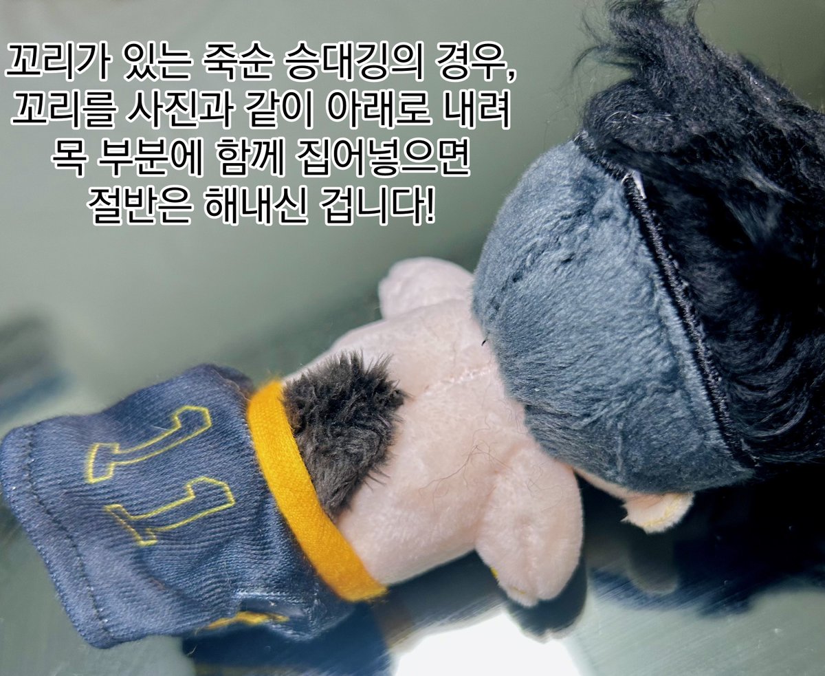 SDSD_5cm's tweet photo. 촬영은 경락을 아예 안 한 새 죽순 승대강으로 진행하였습니다! 초반에 배 부분을 눌러 주어서 최대한 납작하게 만들어 주어야 옷 입힐 때 수월해요! 꼬리 방향은 옷 입히고 나서도 얼마든지 바꿀 수 있으니 걱정 마시고 죽순 승대깅에게 유니폼을 입혀 봅시다~!!

#죽순_승대깅 #안_봐도_죽순이야 https://t.co/wWQqru3FqL