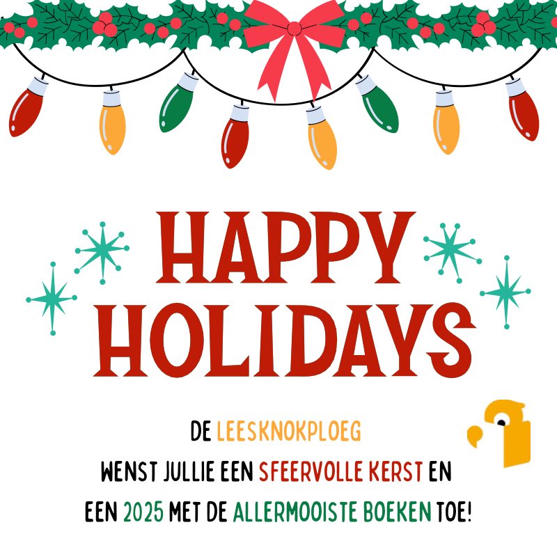 Lieve lezende leerkrachten, auteurs, illustratoren, voorlees(groot)ouders, uitgevers, boekenwurmen en (bijna) bekeerde leeshaters, 

Sfeervolle feestdagen toegewenst met een kerstig boek voor bij de boom en een knallend goed verhaal tijdens oudjaar! Dank voor 2024! Op naar 2025!