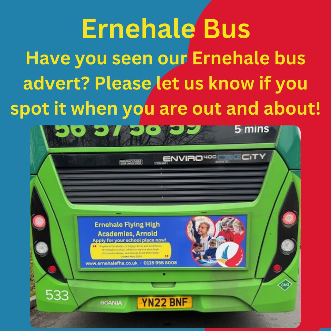 Have you spotted Ernehale on the bus? Keep your eyes peeled when you see a lime line NCT bus over the holidays for our brand new Ernehale advert!

Let us know if you spot it and where. 

#weareernehale #seeourbest #weareflyinghigh