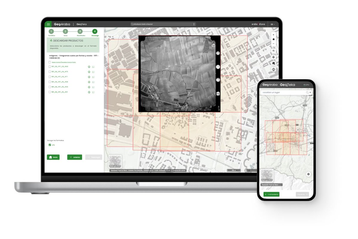 Araba's tweet photo. 🗺️🔍 GeoAraba (https://t.co/gsQx2Vsfhy) sigue creciendo y suma la #GeoTeka a sus herramientas, permitiendo a los y las usuarias navegar a través del mapa hasta cualquier zona de #Álava y consultar qué documentación existe sobre ese punto

➡️ https://t.co/47vvf2B2Ex

🗺️🔍 GeoArabak hazten jarraitzen du eta GeoTeka gehitzen die bere tresnei, mapan zehar Arabako edozein eremutara nabigatzeko eta puntu horri buruzko dokumentazioa kontsultatzeko aukera emanez