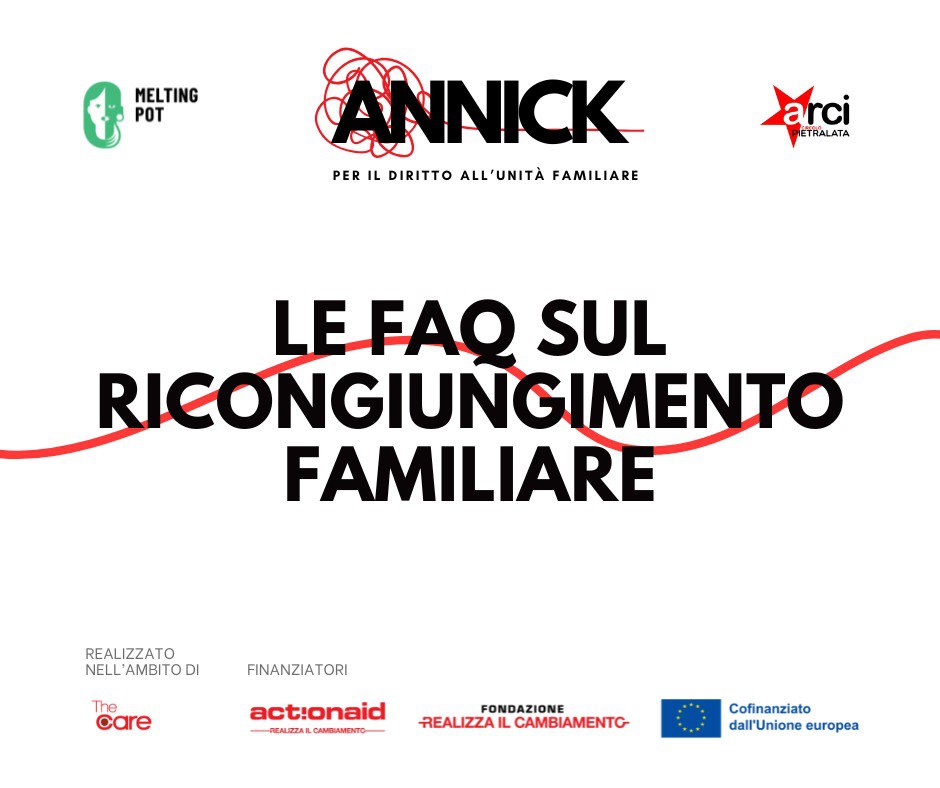 MeltingPotEU's tweet photo. 🫂Le FAQ sul ricongiungimento familiare
Una scheda pratica realizzata nell’ambito del progetto “Annick. Per il diritto all’unità familiare”
ℹ️https://t.co/DjpO291XsO
#TheCare @ActionAidItalia https://t.co/s4WYP4Q1uA