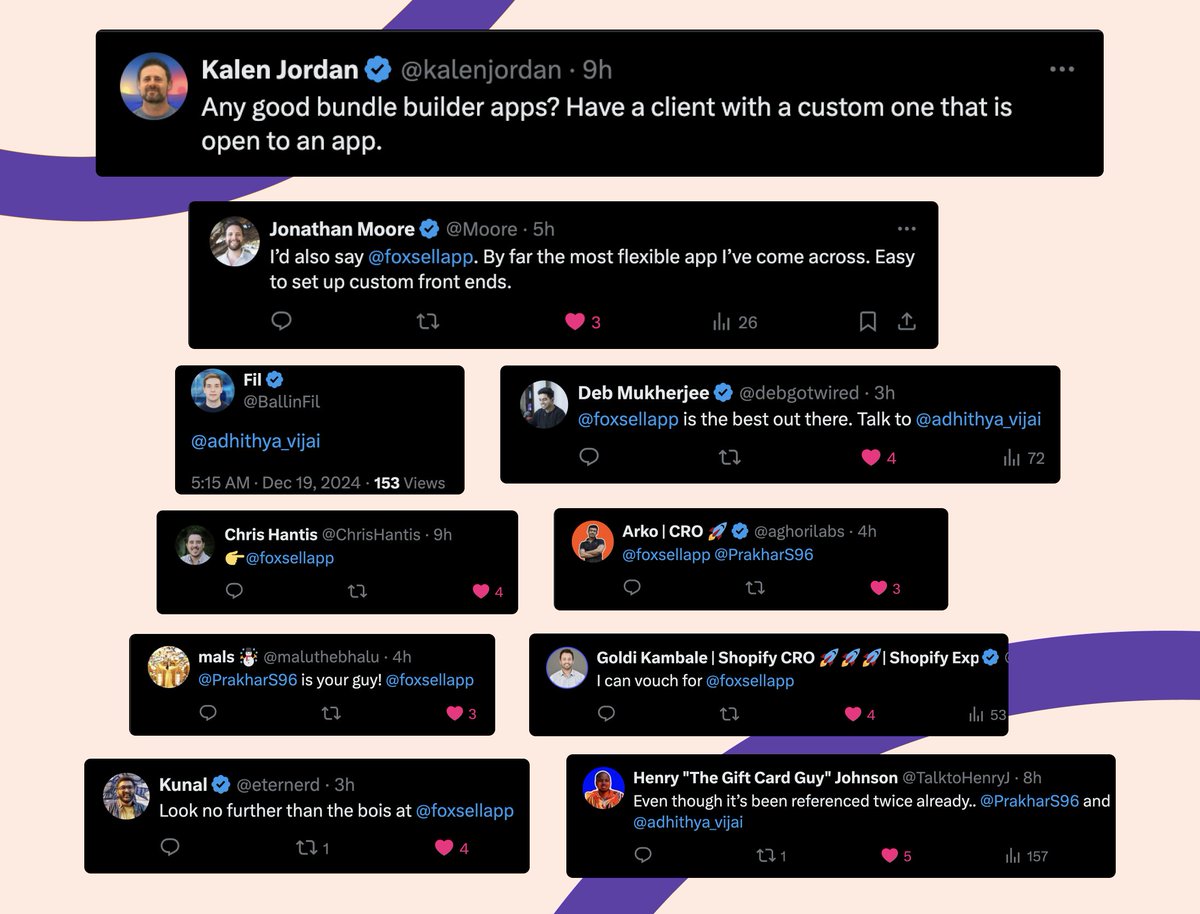 foxsellapp's tweet image. We woke up to some lovely recommendations by our partners/friends today! 😍🫶
If you're an agency looking to setup a Custom Bundle for your brand, we can make that happen! 😎