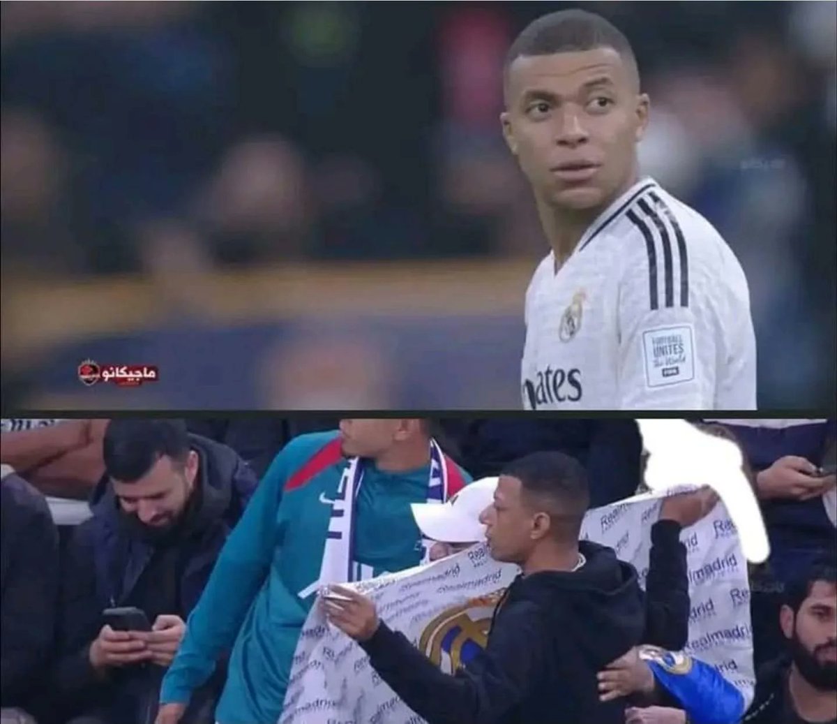 TrollFootball's tweet photo. Mbappe found his lost brother Mbozo https://t.co/LhiQ6PgbOy