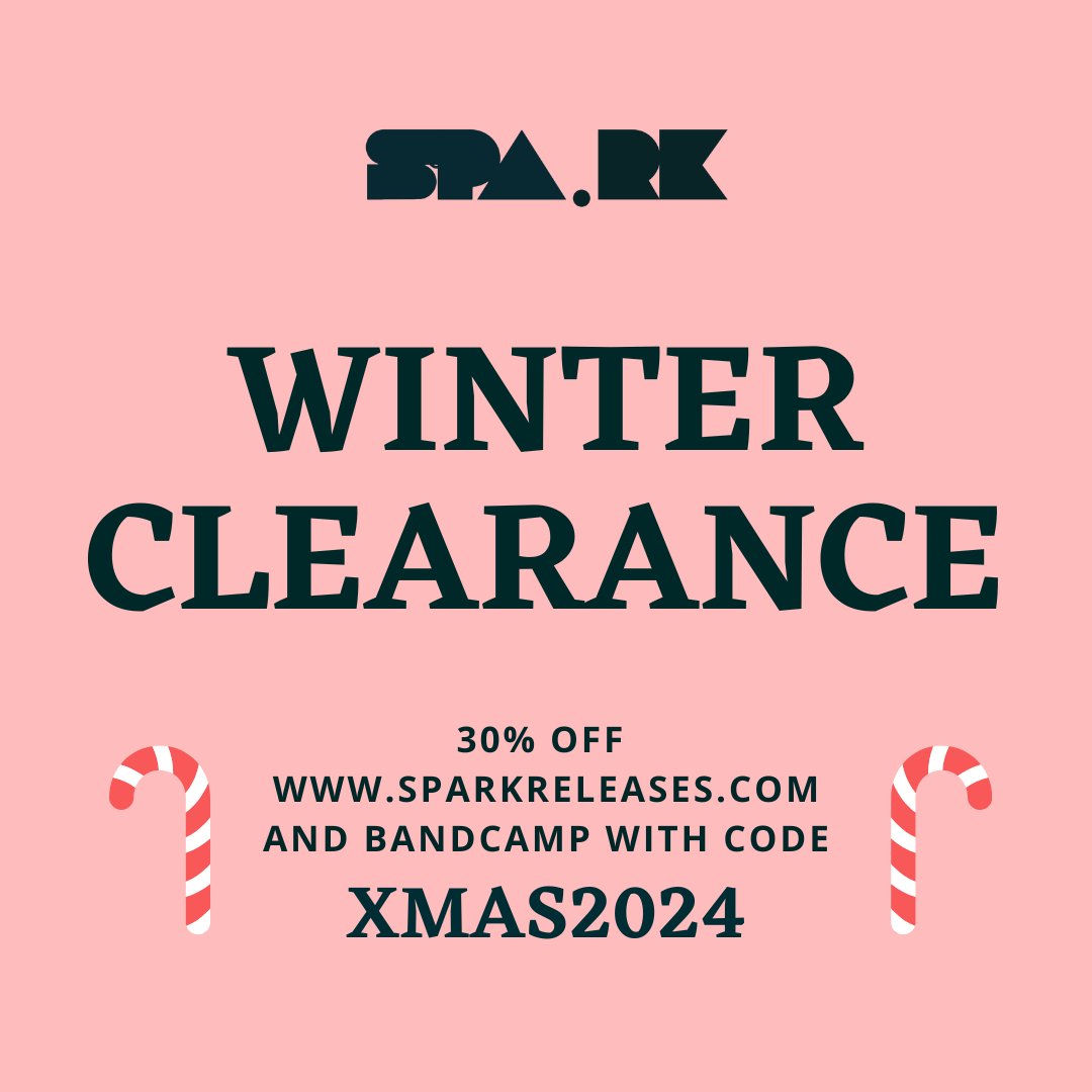 ya está aquí el tradicional descuento navideño en spa.RK!
si aún no has completado tu colección de oldies electronics, ahora tienes un descuento del 30 % en todo el catálogo con el código: xmas2024
* hasta el 07/01/2025
☞ spark.bandcamp.com