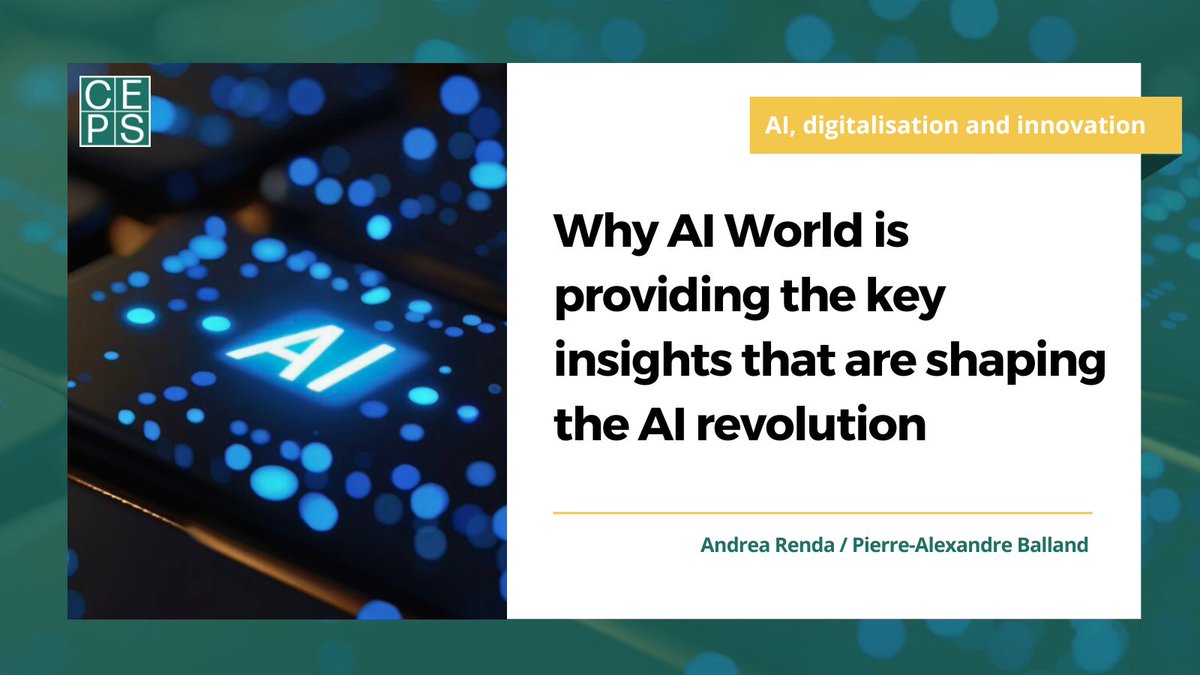 CEPS ThinkTank (@ceps_thinktank) on Twitter photo For businesses, policymakers and investors, understanding the #AI revolution requires improved skills in locating, processing and analysing data to detect patterns and forecast trends.
As <a href="/profAndreaRenda/">Andrea Renda</a> and <a href="/pa_balland/">Pierre-Alexandre Balland</a> explain in their latest commentary, CEPS has created a For businesses, policymakers and investors, understanding the #AI revolution requires improved skills in locating, processing and analysing data to detect patterns and forecast trends.
As <a href="/profAndreaRenda/">Andrea Renda</a> and <a href="/pa_balland/">Pierre-Alexandre Balland</a> explain in their latest commentary, CEPS has created a
