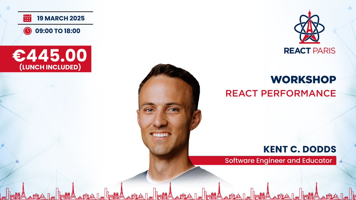 BeJS_'s tweet image. Limited seats—grab yours now! 🎟️
🔗 buff.ly/3ZUYBQt
#ReactParis #ReactJS #ReactPerformance #WebPerformance