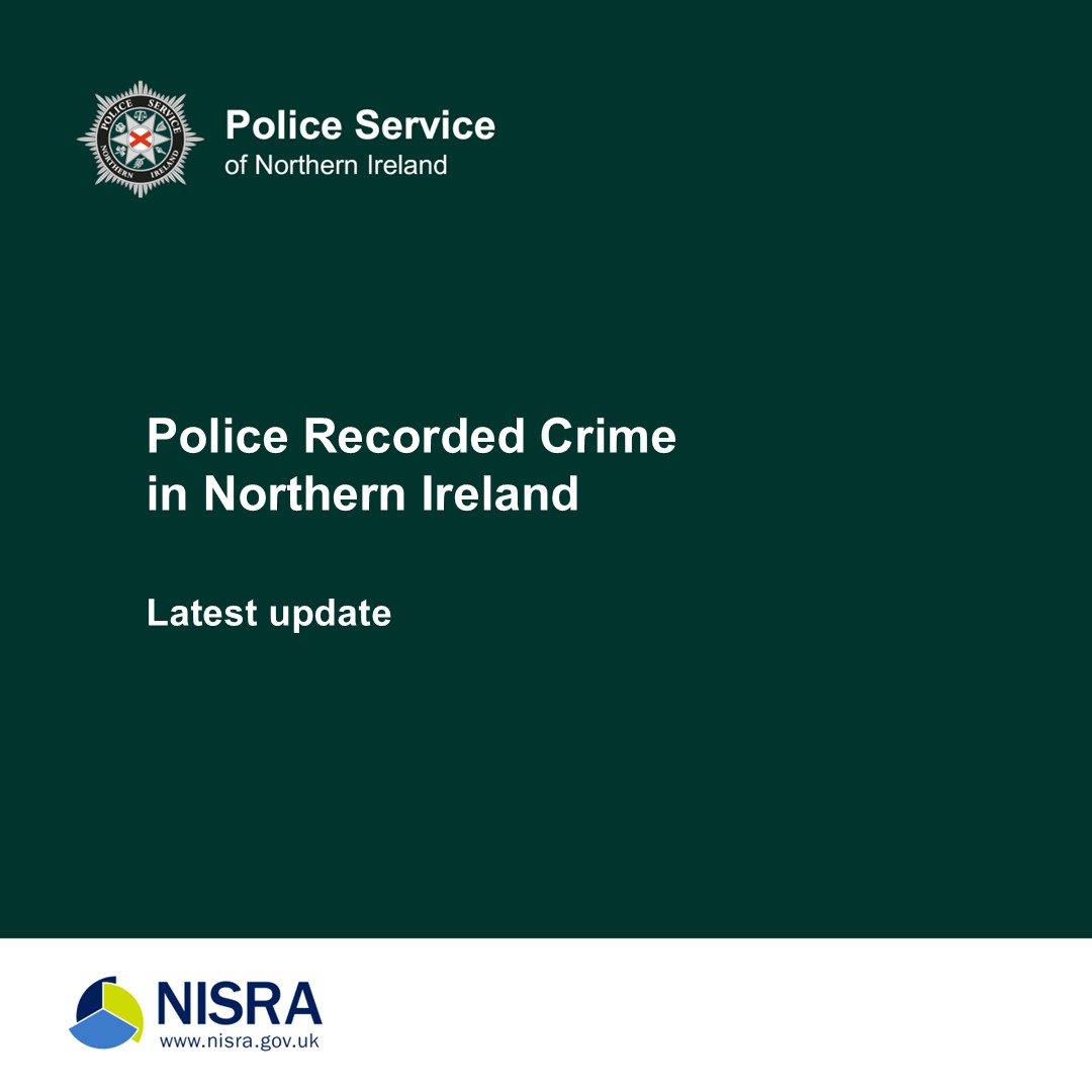 NISRA (@nisra) on Twitter photo Police Recorded Crime monthly update to 30th November 2024 has been published today. The publication is available on the <a href="/PoliceServiceNI/">Police Service NI</a> website:
psni.police.uk/about-us/our-pโฆ Police Recorded Crime monthly update to 30th November 2024 has been published today. The publication is available on the <a href="/PoliceServiceNI/">Police Service NI</a> website:
psni.police.uk/about-us/our-pโฆ