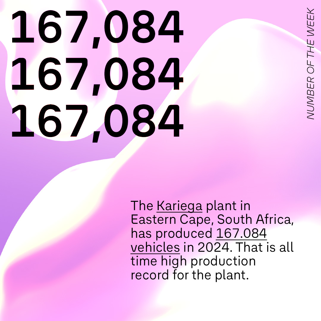 Volkswagen Group (@vwgroup) on Twitter photo 👍Congratulations to our colleagues <a href="/VWGAnews/">Volkswagen Group Africa news</a>! The Kariega plant in South Africa has set a new production record, with 167,084 vehicles produced in 2024 – a historic milestone in its 73-year history. 📈 👍Congratulations to our colleagues <a href="/VWGAnews/">Volkswagen Group Africa news</a>! The Kariega plant in South Africa has set a new production record, with 167,084 vehicles produced in 2024 – a historic milestone in its 73-year history. 📈