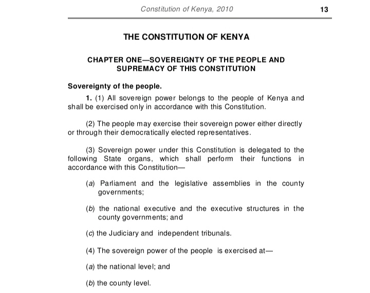 NyoikeOliver's tweet photo. #ConstitutionEveryDay
Learn The Constitution of Kenya Every day with me
Article 1 Sovereignty of the People 
All Sovereign power belongs to the people of Kenya and shall be exercised only with accordance to the Constitution. https://t.co/um39HecYmA