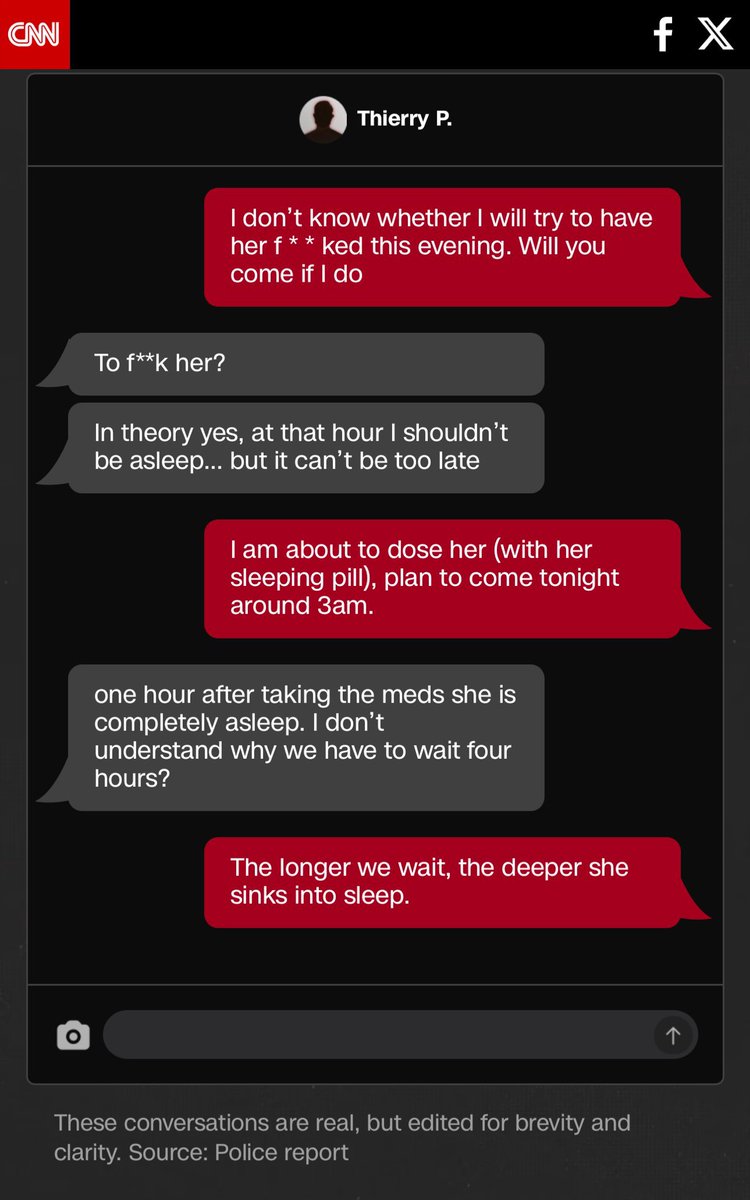 Reminder of how the rapists viewed Gisele Pelicot. Thank HER for the justice she's getting today. These men deserve to rot in jail, stinking in their own shame.