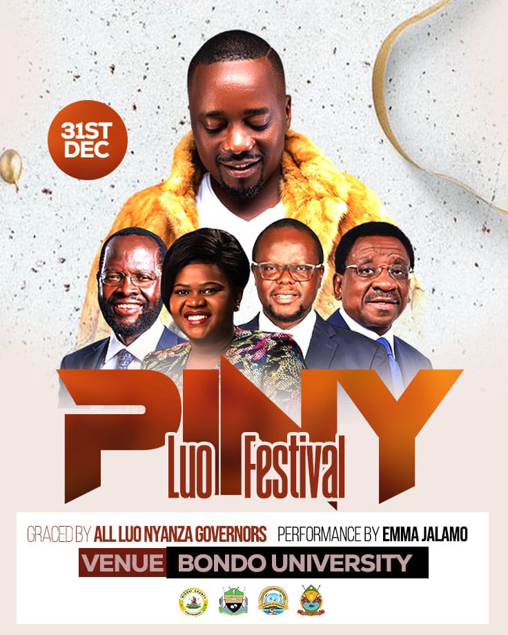 The holiday season is on. Join the four governors from the Luo Nyanza for Piny Luo Festival scheduled for Tuesday December 31st at the Jaramogi Oginga Odinga University of Science and Technology, Bondo.
