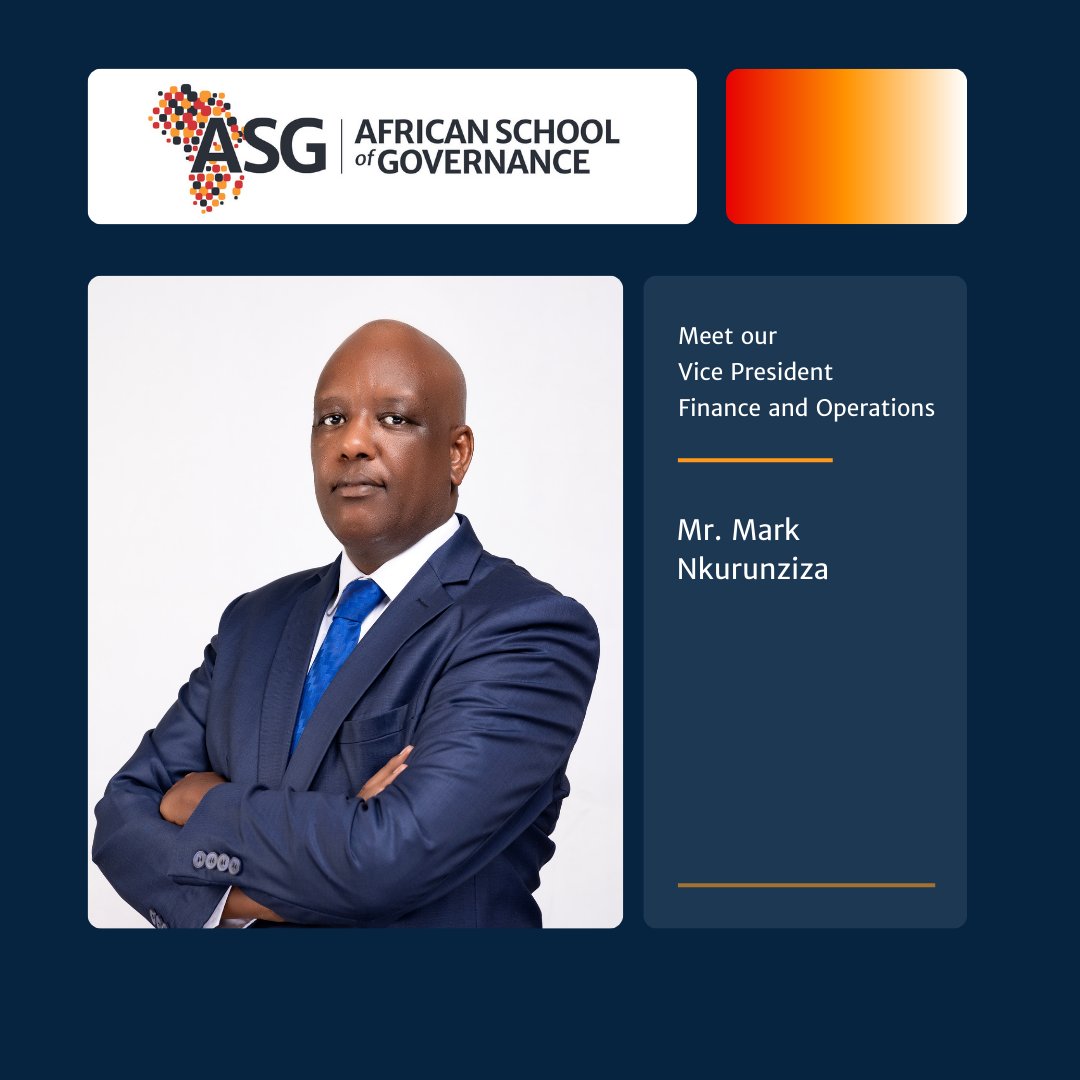 African School of Governance (ASG) (@asg_africa) on Twitter photo We’re thrilled to welcome <a href="/MarkNkurunziza/">Mark Nkurunziza</a> as VP of Finance & Operations! With 25+ years’ of leadership at <a href="/MTNRwanda/">MTN Rwanda</a> , <a href="/RDBrwanda/">Rwanda Development Board</a> & <a href="/FlyRwandAir/">RwandAir</a>, Mark will enhance ASG’s mission to develop transformative African leaders.
#GovernanceinAfrica #ASG4Africa We’re thrilled to welcome <a href="/MarkNkurunziza/">Mark Nkurunziza</a> as VP of Finance & Operations! With 25+ years’ of leadership at <a href="/MTNRwanda/">MTN Rwanda</a> , <a href="/RDBrwanda/">Rwanda Development Board</a> & <a href="/FlyRwandAir/">RwandAir</a>, Mark will enhance ASG’s mission to develop transformative African leaders.
#GovernanceinAfrica #ASG4Africa