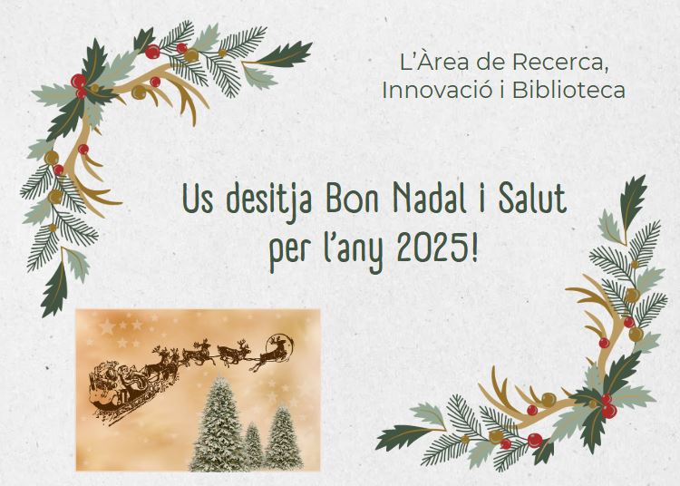 Tot l'equip de #recerca #innovacio i #biblioteca us desitgem molt Bones Festes!! <a href="/hggranollers/">Hospital General de Granollers</a>