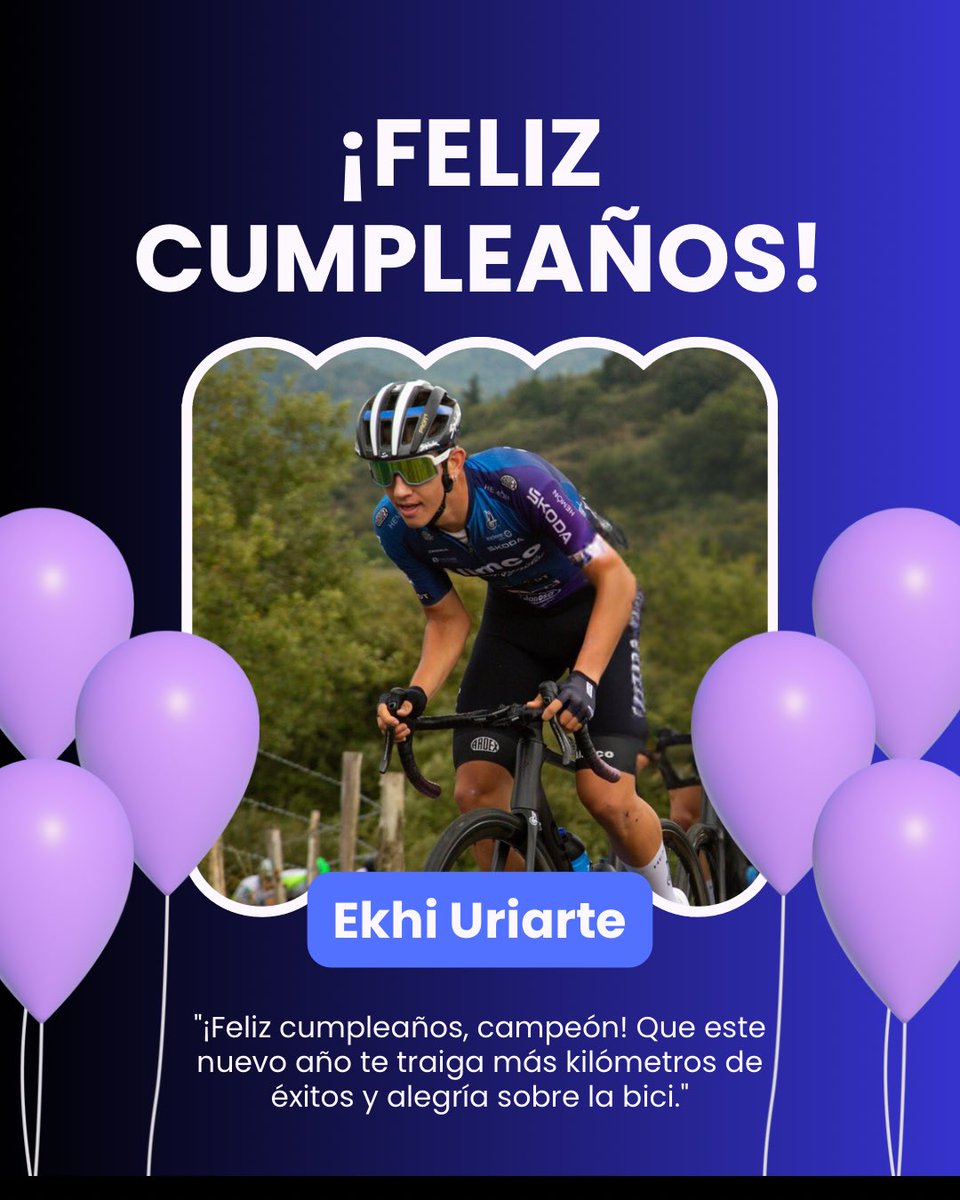 ALIMCO-CAMPAGNOLO (@alimcocampyteam) on Twitter photo ¡Feliz cumpleaños, <a href="/Ekhiuriarte/">Ekhi Uriarte leizea</a> ! 🎉🚴♂️
Hoy celebramos tus 17 años y tus logros como ciclista junior en el equipo Alimco-Campagnolo.
Tu dedicación y esfuerzo son una inspiración para todos.
¡Que este nuevo año te traiga aún más éxitos en la carretera! ¡Feliz cumpleaños, <a href="/Ekhiuriarte/">Ekhi Uriarte leizea</a> ! 🎉🚴♂️
Hoy celebramos tus 17 años y tus logros como ciclista junior en el equipo Alimco-Campagnolo.
Tu dedicación y esfuerzo son una inspiración para todos.
¡Que este nuevo año te traiga aún más éxitos en la carretera!