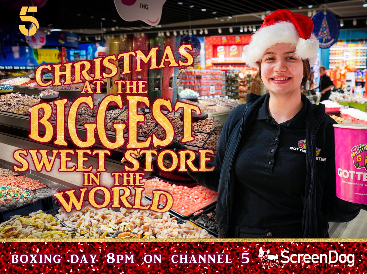 Twas the night after Christmas,
and all through the Store,
The Candy was flowing,
Chocolate galore! 

Tune in on Boxing Day at 8pm on <a href="/channel5_tv/">Channel 5</a> for Christmas at the Biggest Sweet Store IN THE WORLD🍫🍬🍭