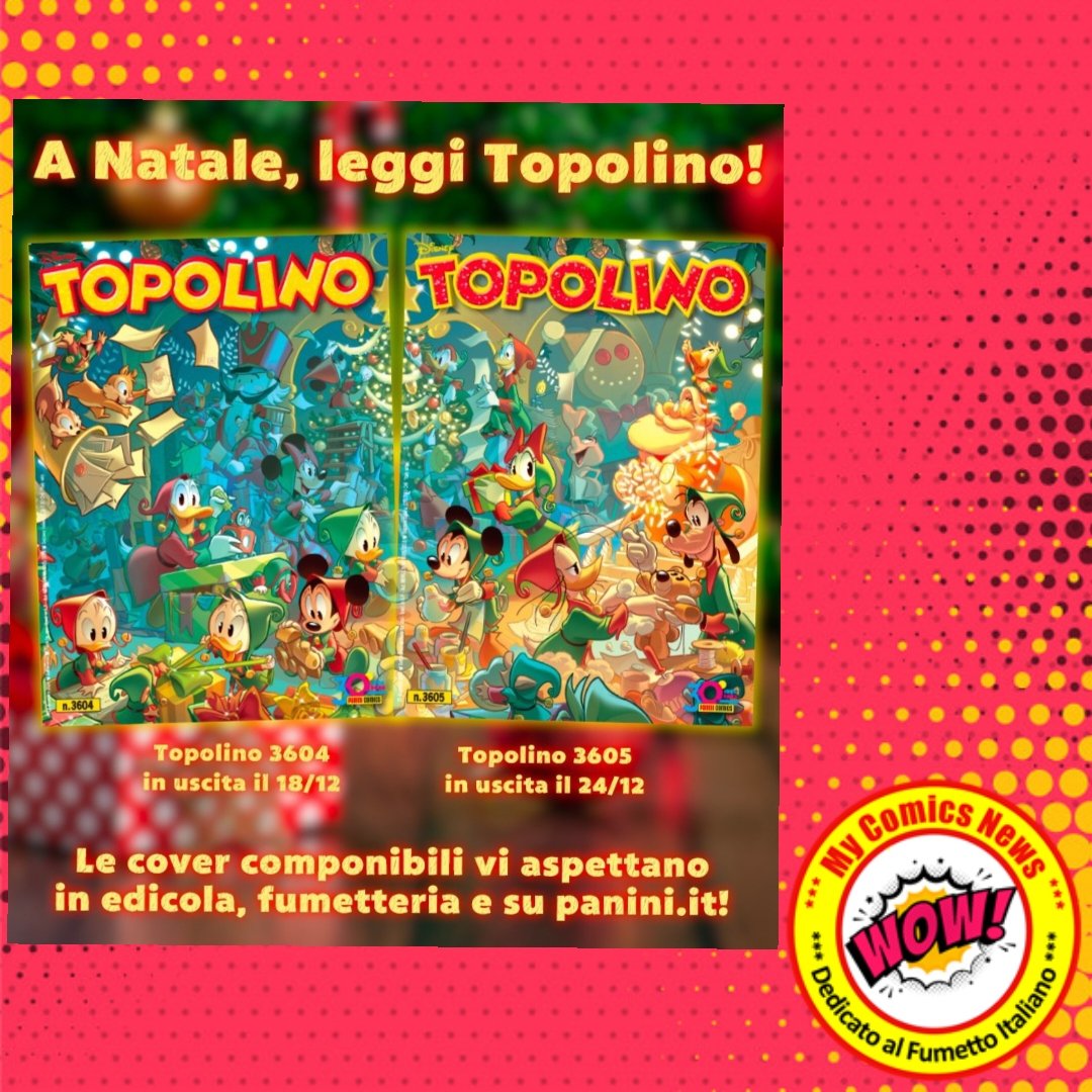 ✔️ Da Mercoledì 18 arrivano su 'Topolino' le tradizionali Cover componibili dedicate alle feste natalizie dei nostri Topi e Paperi! Trovate la prima parte della Cover su Topolino 3604, disponibile da oggi in Edicola. Su Topolino 3605, invece, la seconda parte della composizione!