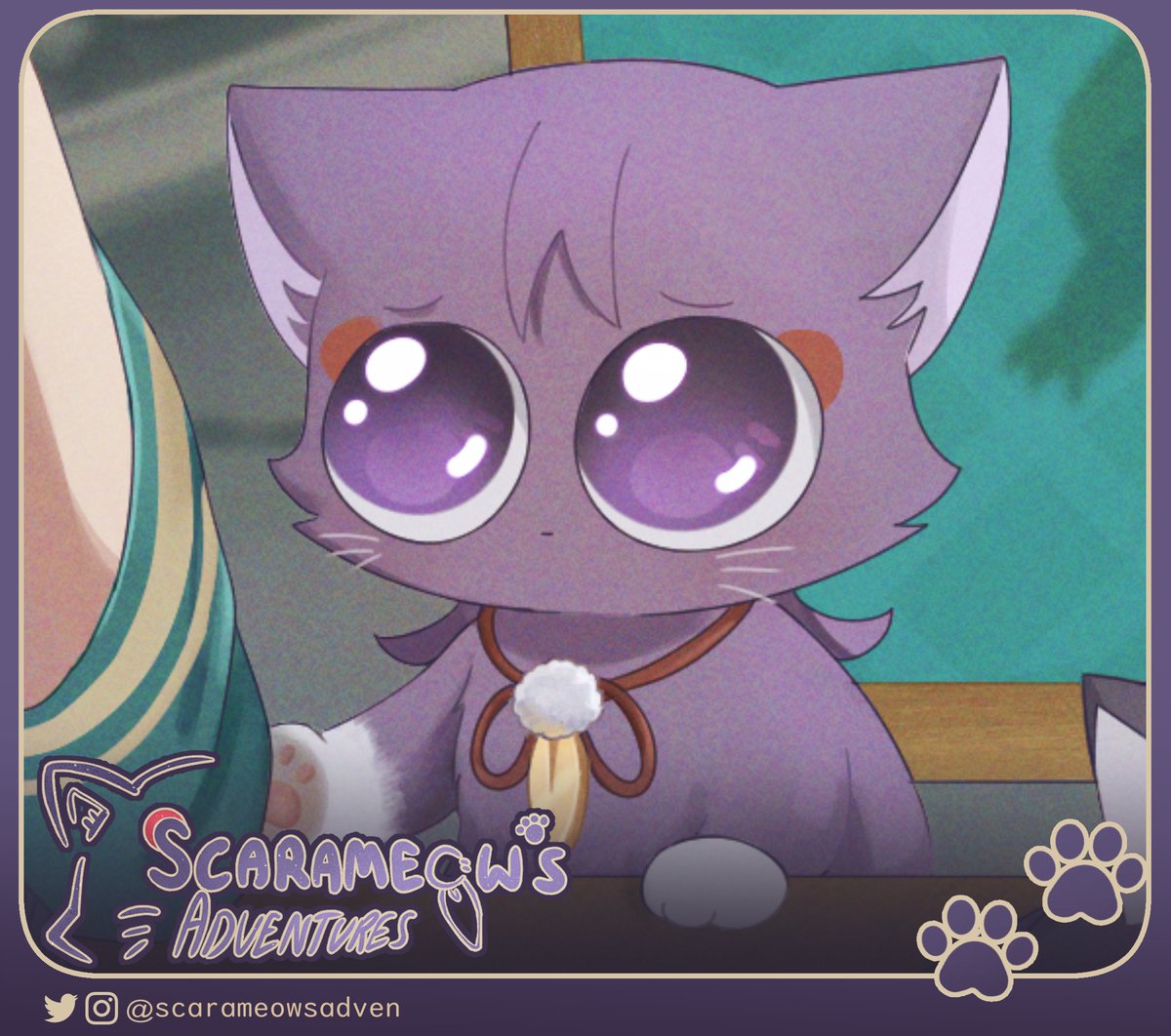 galazryy's tweet image. a small preview of my piece for @scarameowsadven ! ^^ 2 more weeks until the store closes! please come and visit scarameow in your free time! you'll put a smile on his face 🥹

#genshinimpact #scaramouche #scarameow