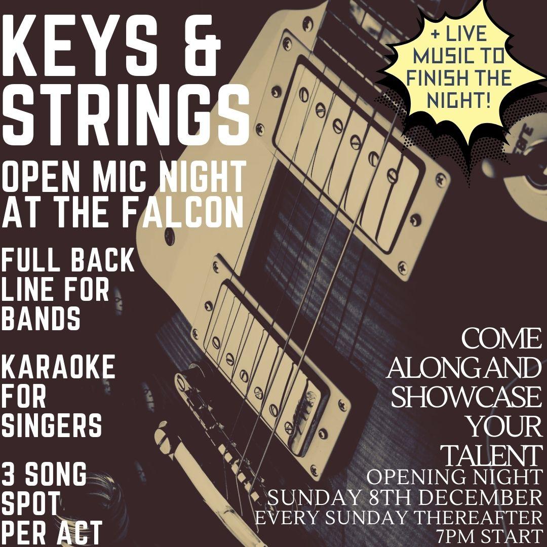The Falcon, Kirkby (@thefalconkirkby) on Twitter photo Open mic and karaoke on Sunday at 7pm. The brilliant "Keys & Strings" will be hosting. Open mic and karaoke on Sunday at 7pm. The brilliant "Keys & Strings" will be hosting.
