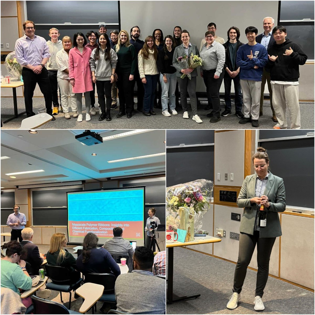 Crosby__Group's tweet image. Congratulations, Dr. Conny Meissner! Conny defended her PhD work on mesoscale ribbons, diving deep into how we design and functionalize materials at the mesoscale, pushing the boundaries of what&apos;s possible! 🎀👩‍🎓 We’re so proud of her achievements! Well done, Dr.!